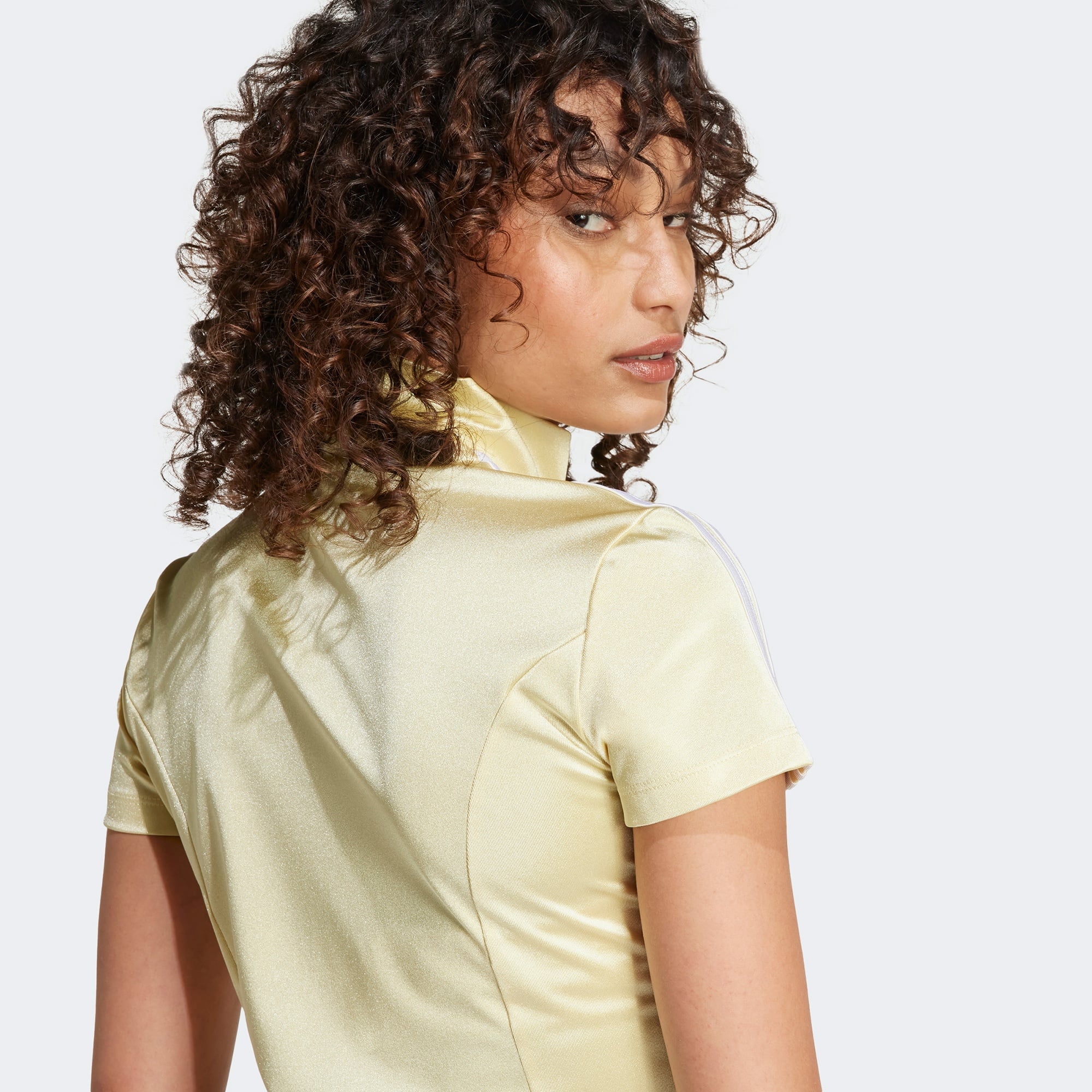 adidas Originals Full Zipped Kadın Sarı Crop Üst