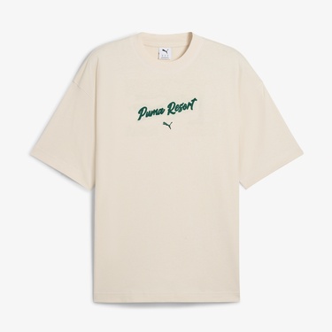  Puma Premium Ess Graphic Erkek Krem T-Shirt