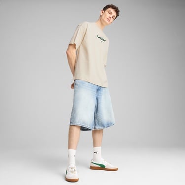  Puma Premium Ess Graphic Erkek Krem T-Shirt