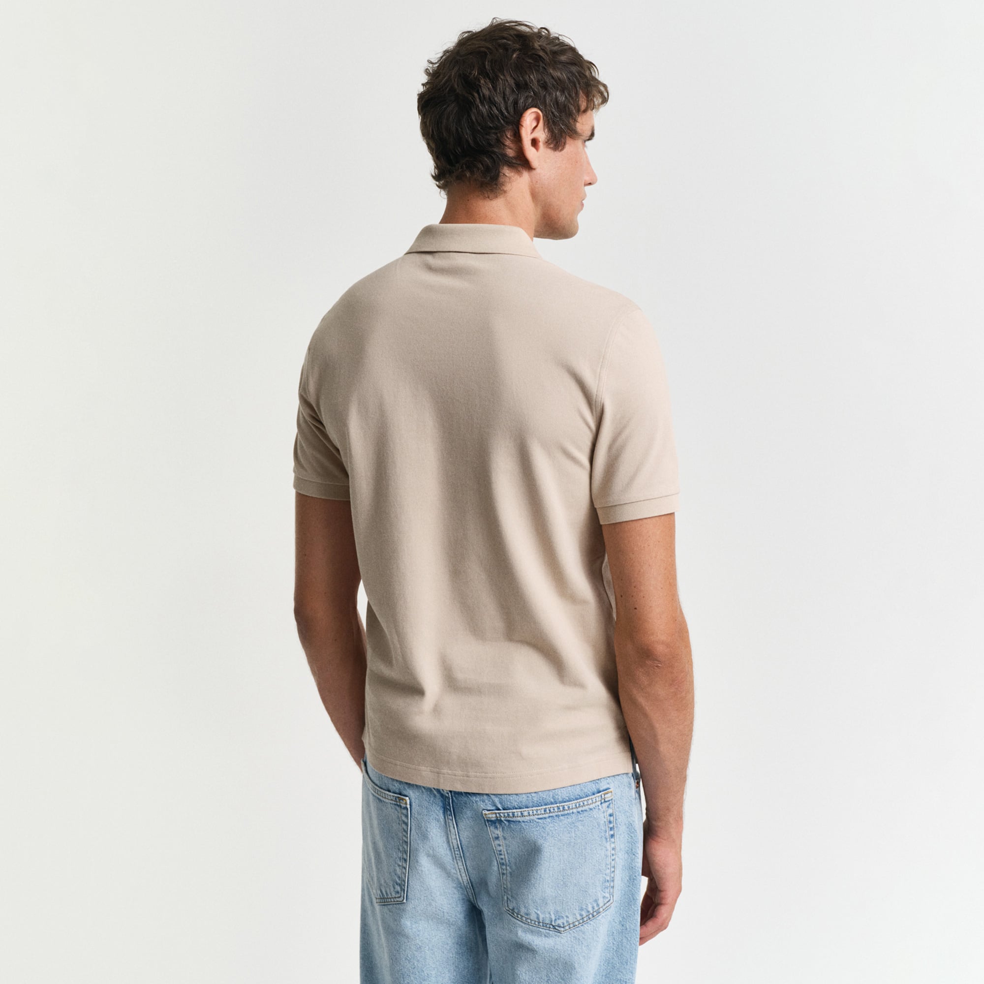 GANT Erkek Bej Regular Fit Polo