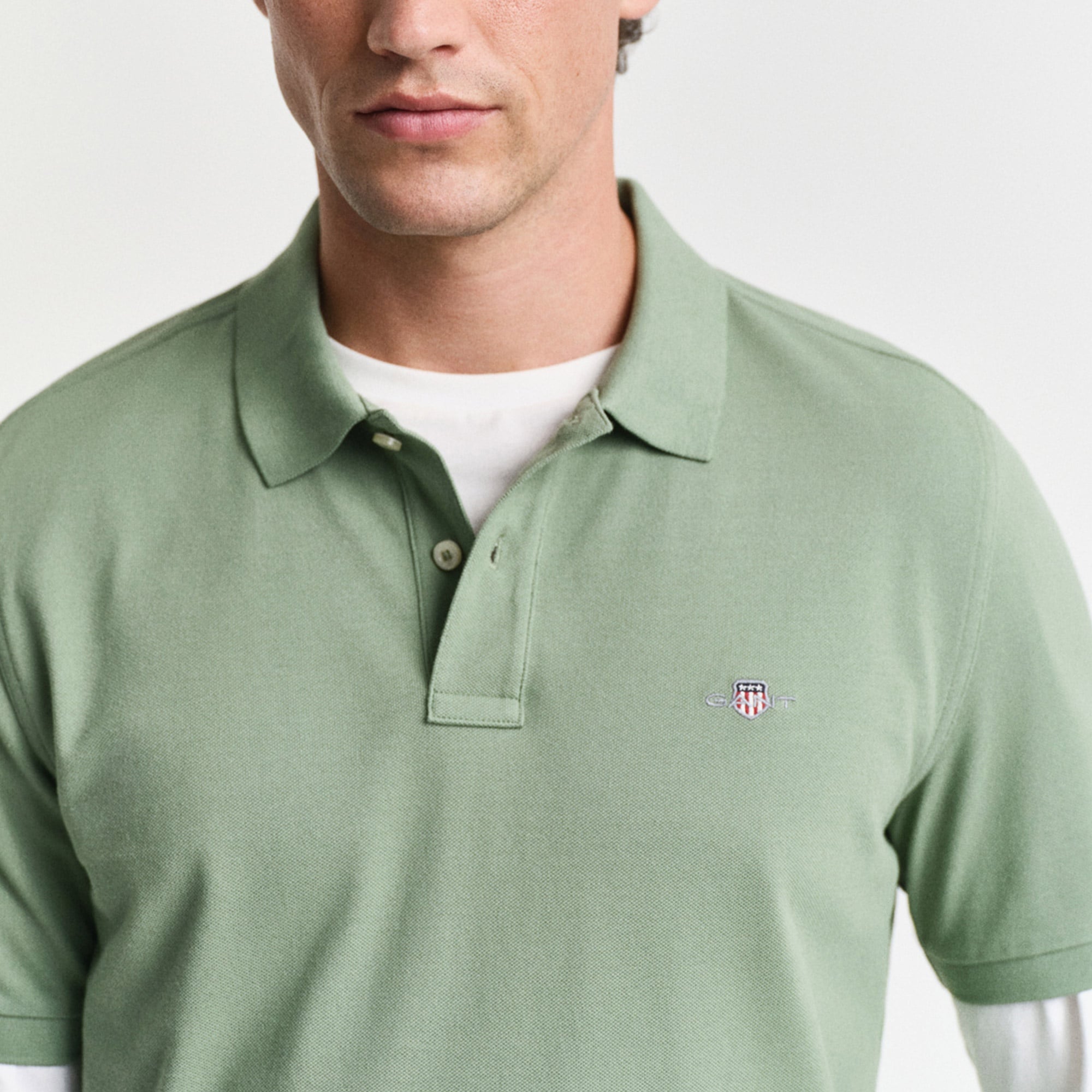 GANT Erkek Yeşil Regular Fit Polo