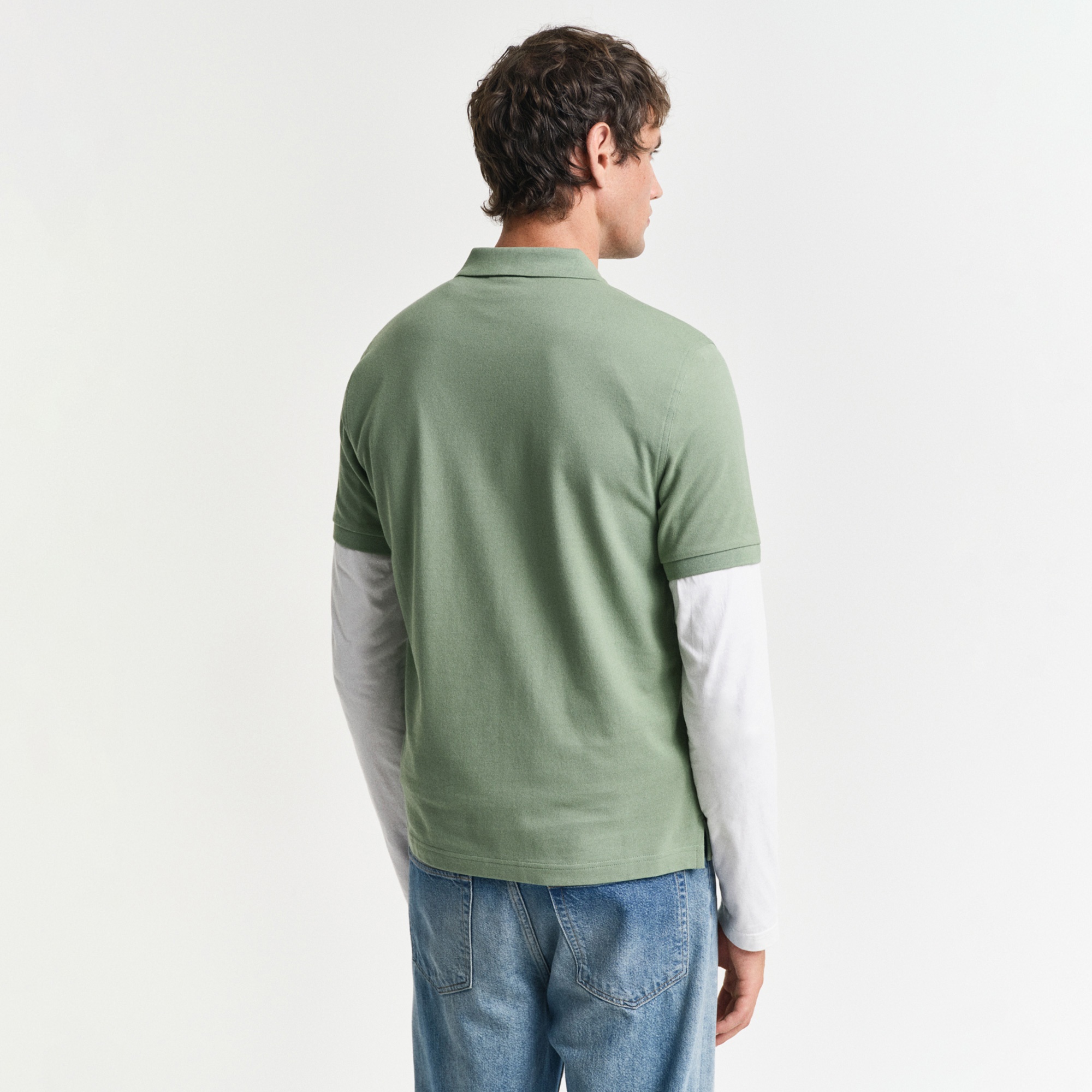 GANT Erkek Yeşil Regular Fit Polo