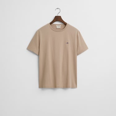  GANT Erkek Bej Regular Fit Bisiklet Yaka T-Shirt