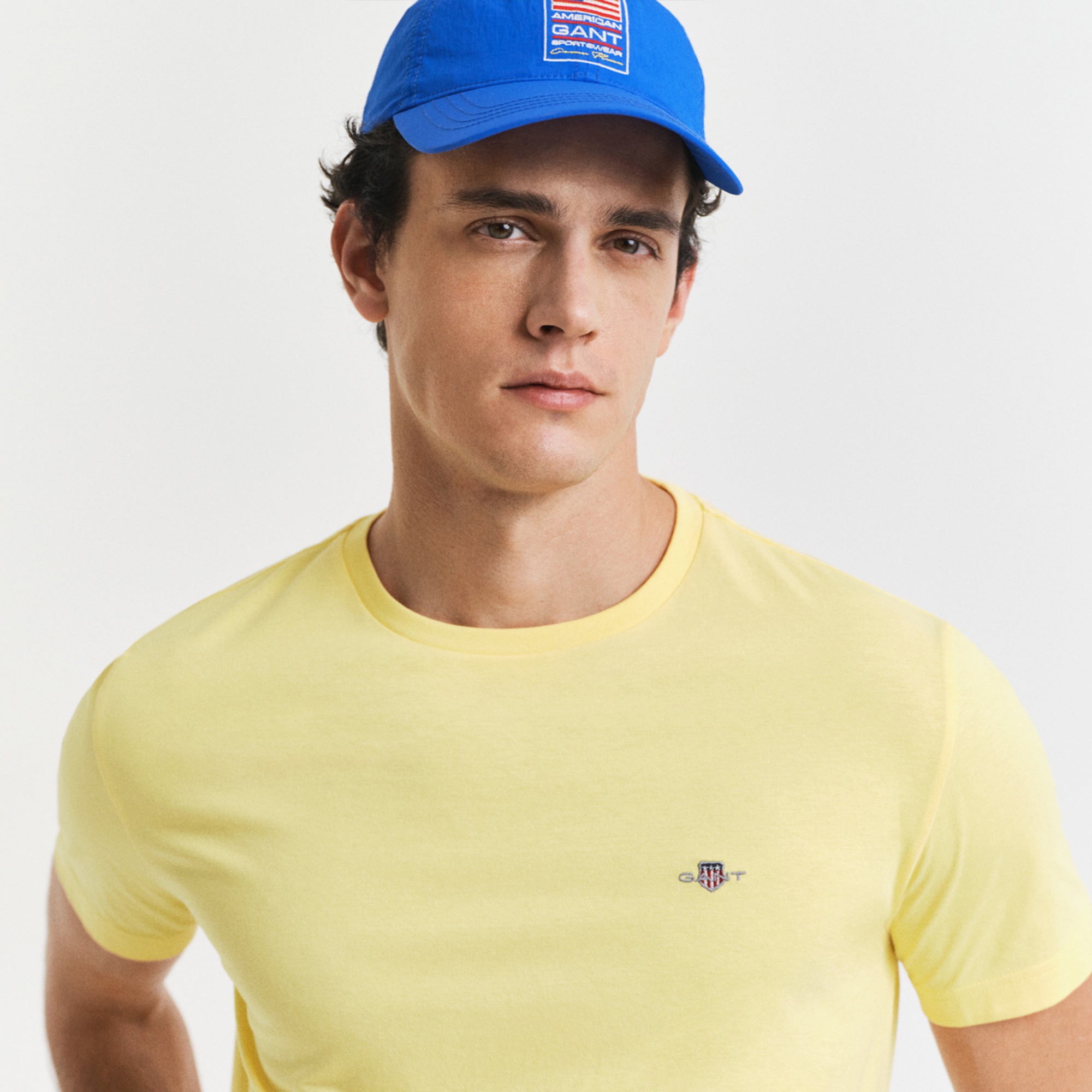 GANT Erkek Sarı Regular Fit Bisiklet Yaka T-Shirt