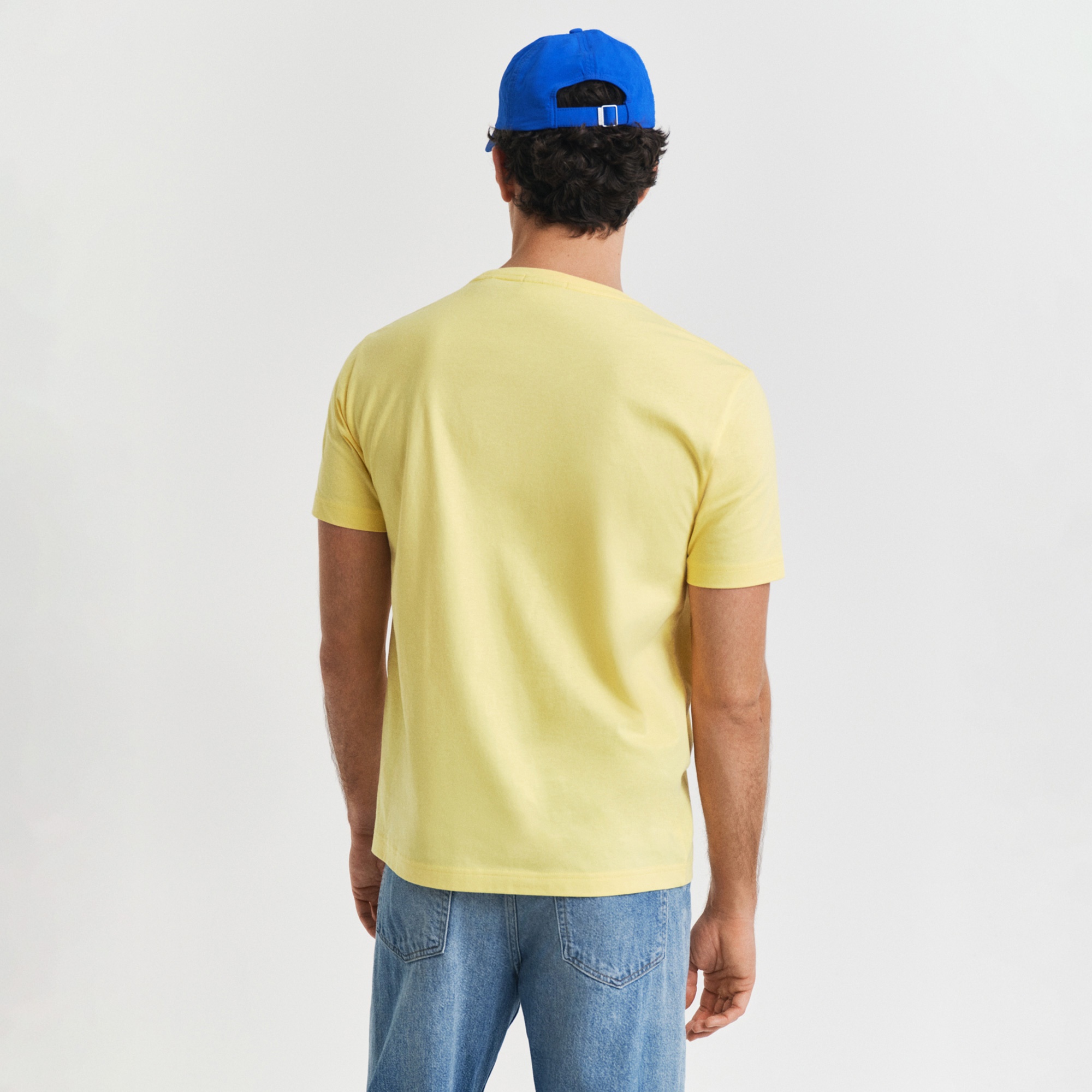 GANT Erkek Sarı Regular Fit Bisiklet Yaka T-Shirt