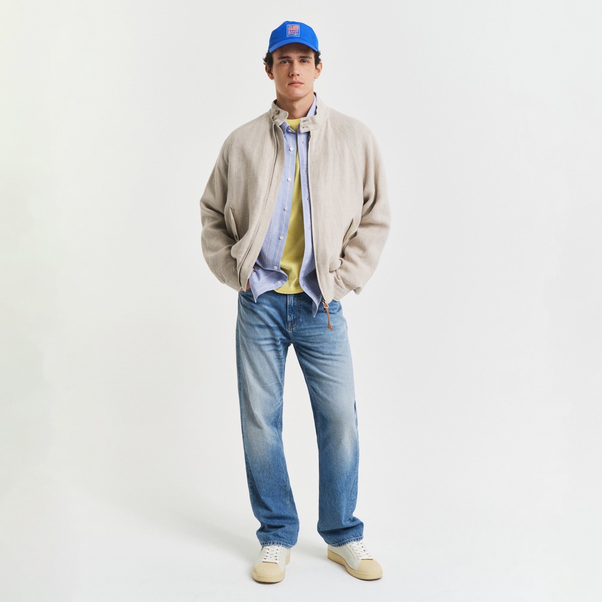 GANT Erkek Sarı Regular Fit Bisiklet Yaka T-Shirt