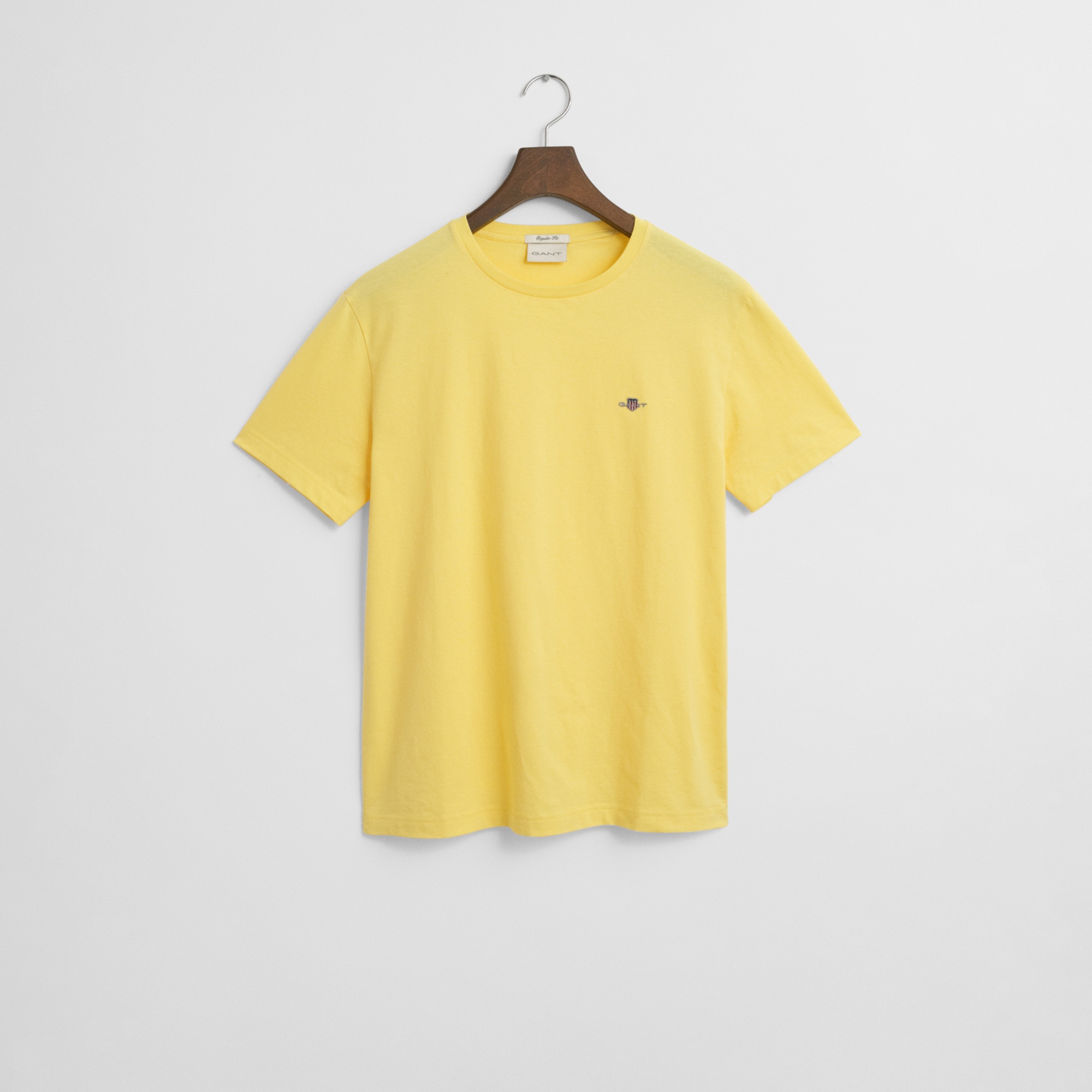 GANT Erkek Sarı Regular Fit Bisiklet Yaka T-Shirt