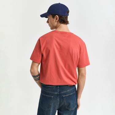  GANT Erkek Kırmızı Regular Fit Bisiklet Yaka T-Shirt