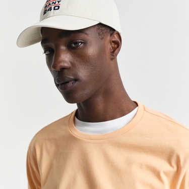  GANT Erkek Turuncu Regular Fit Bisiklet Yaka T-Shirt