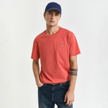  GANT Erkek Kırmızı Regular Fit Bisiklet Yaka T-Shirt
