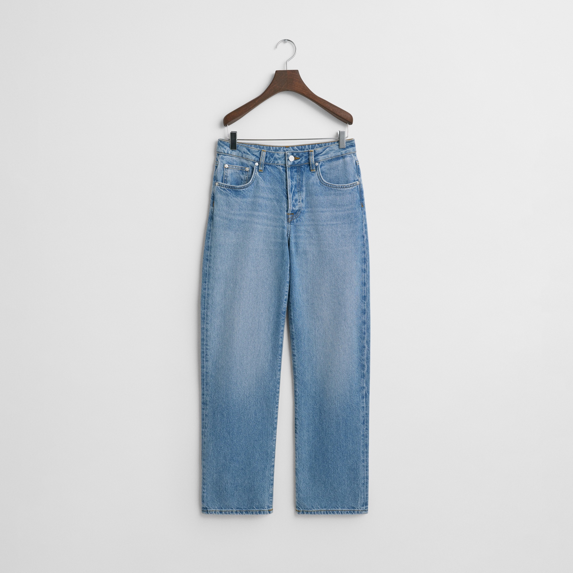 GANT Kadın Mavi Straight Fit Pantolon