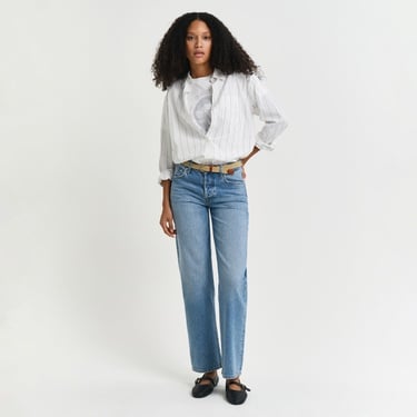  GANT Kadın Mavi Straight Fit Pantolon