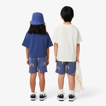  Lacoste Çocuk Desenli Lacivert Şort