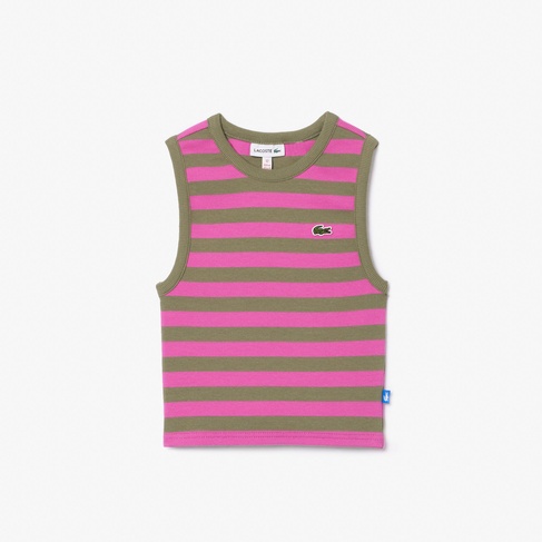  Kız Çocuk Kolsuz Bisiklet Yaka Baskılı Kahverengi T-Shirt