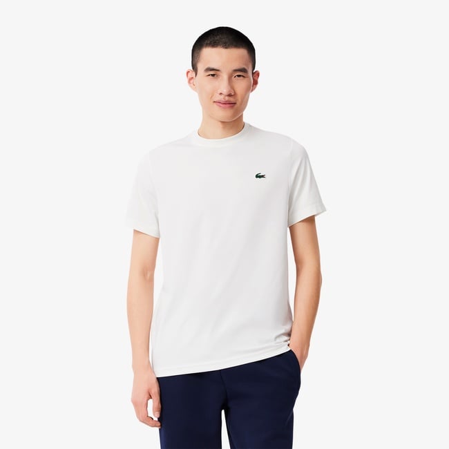  Lacoste UV Protect Lightweight Stretch Sport Erkek Beyaz T-Shirt