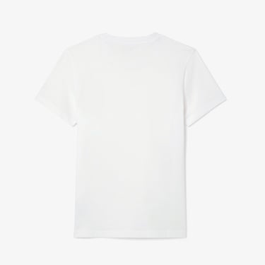  Lacoste Tennis x Novak Djokovic Erkek Bisiklet Yaka Baskılı Beyaz T-Shirt & Şapka Seti