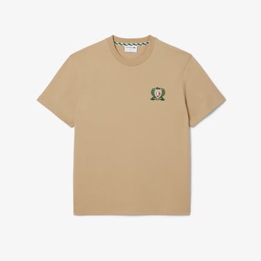  Lacoste Erkek Classic Fit Bisiklet Yaka Bej T-Shirt