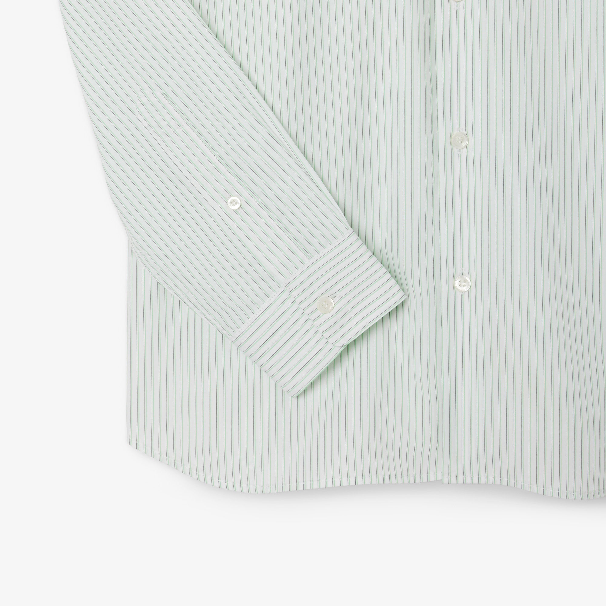 Lacoste Erkek Regular Fit Çizgili Açık Yeşil Gömlek