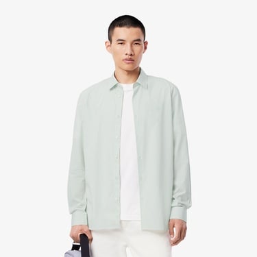 Lacoste Erkek Regular Fit Çizgili Açık Yeşil Gömlek