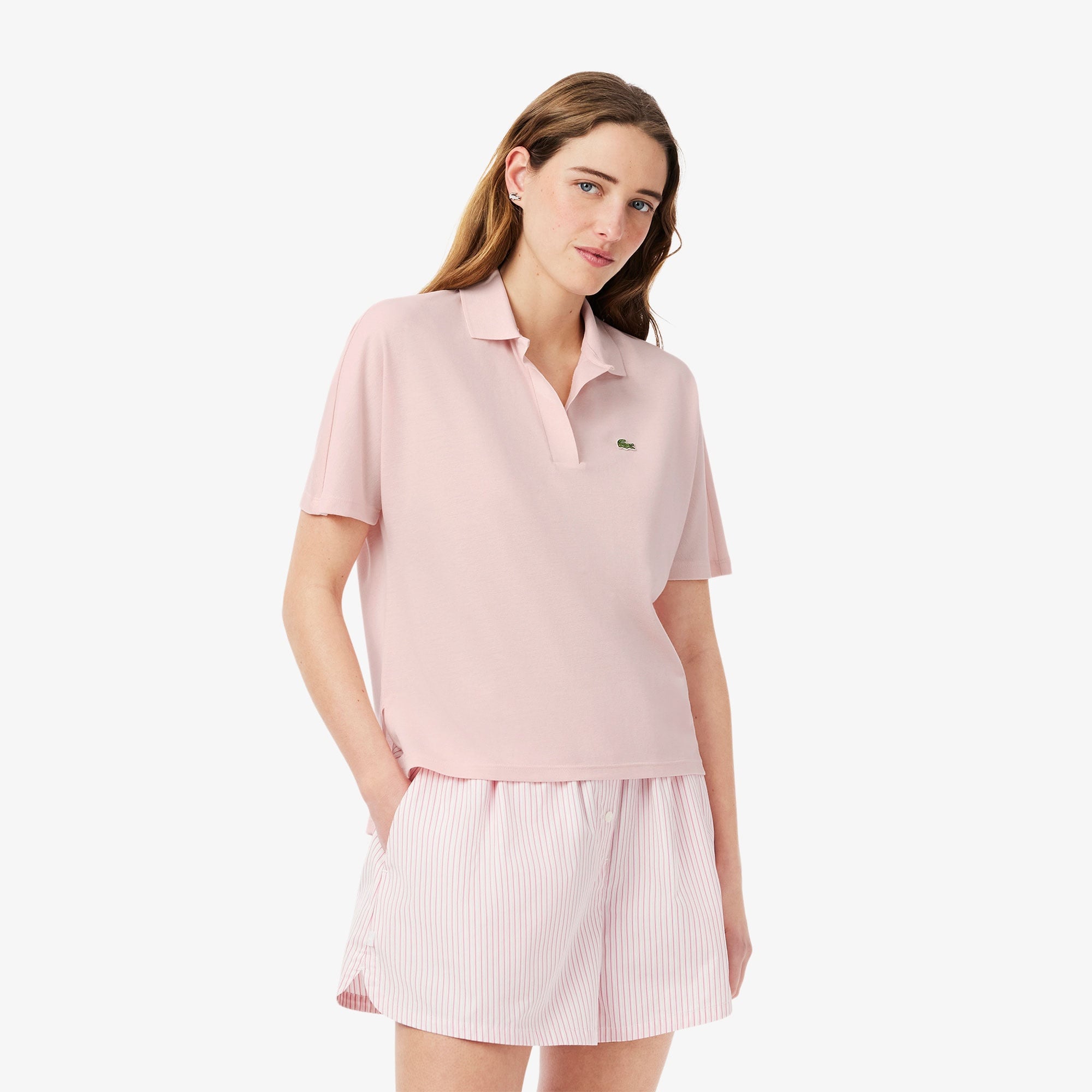 Lacoste Kadın Relaxed Fit Pembe Polo