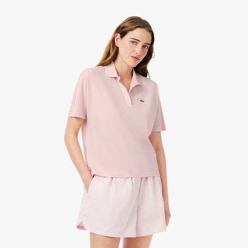  Lacoste Kadın Relaxed Fit Pembe Polo