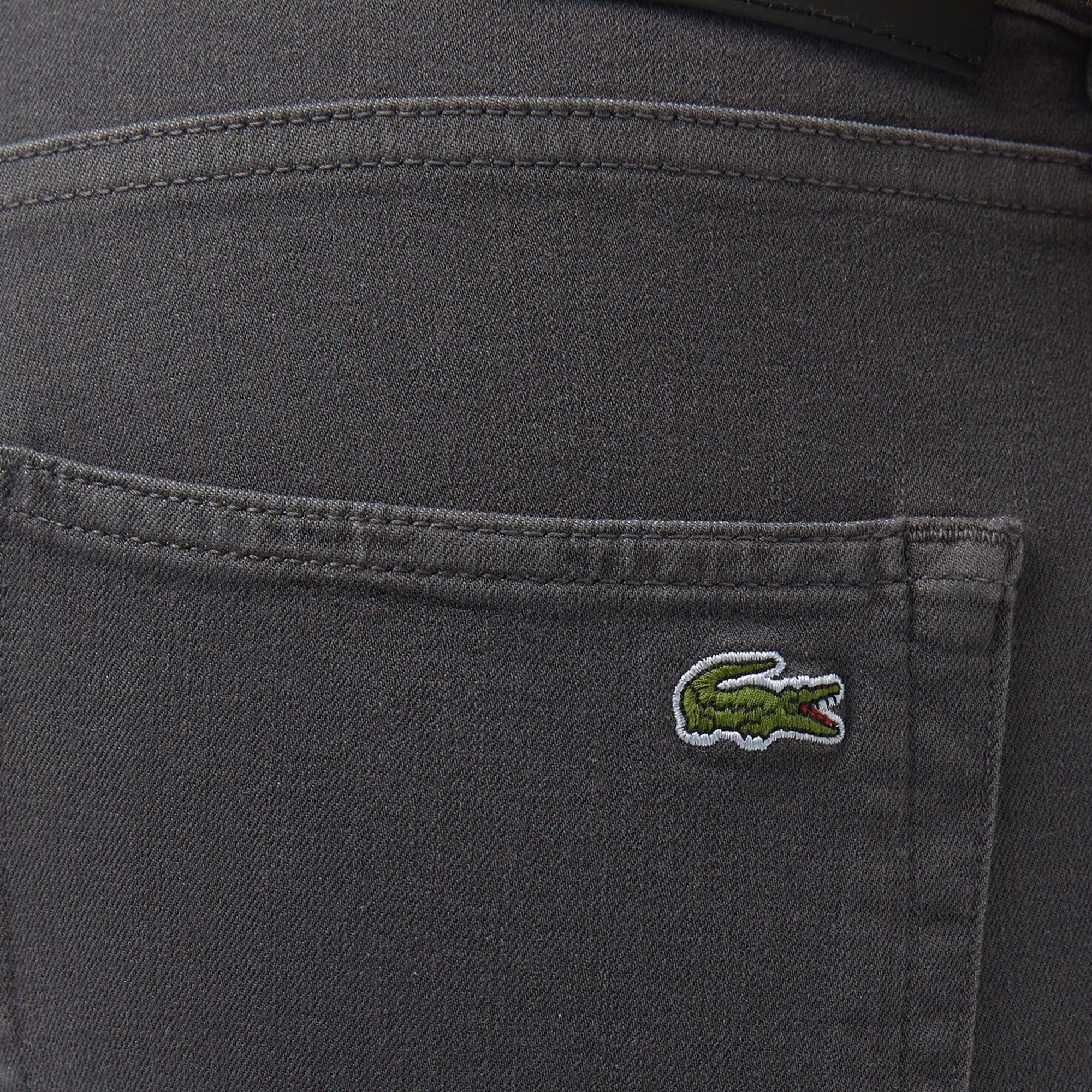 Lacoste Erkek Slim Fit Gri Jean Pantolon