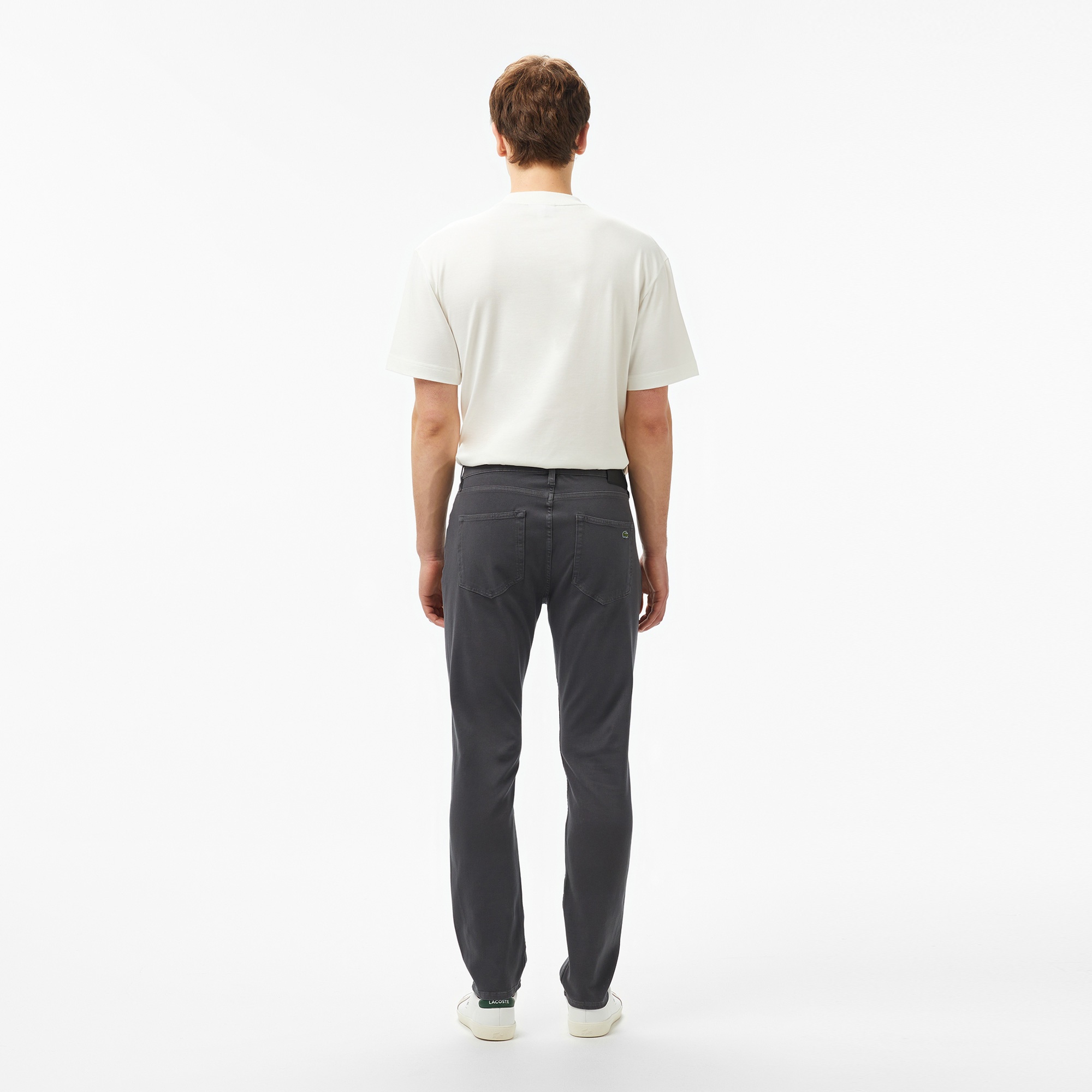 Lacoste Erkek Slim Fit Gri Jean Pantolon