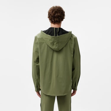  Erkek Relaxed Fit Kapüşonlu Haki Ceket