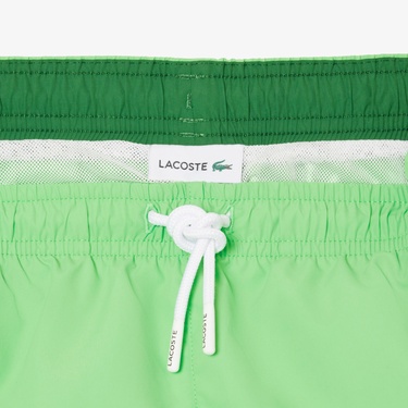  Lacoste Erkek Çocuk Yeşil Deniz Şortu