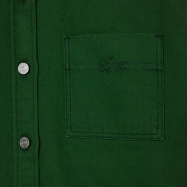  Lacoste Kadın Relaxed Fit Denim Yeşil Ceket