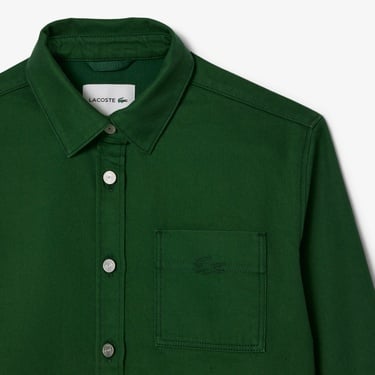  Lacoste Kadın Relaxed Fit Denim Yeşil Ceket