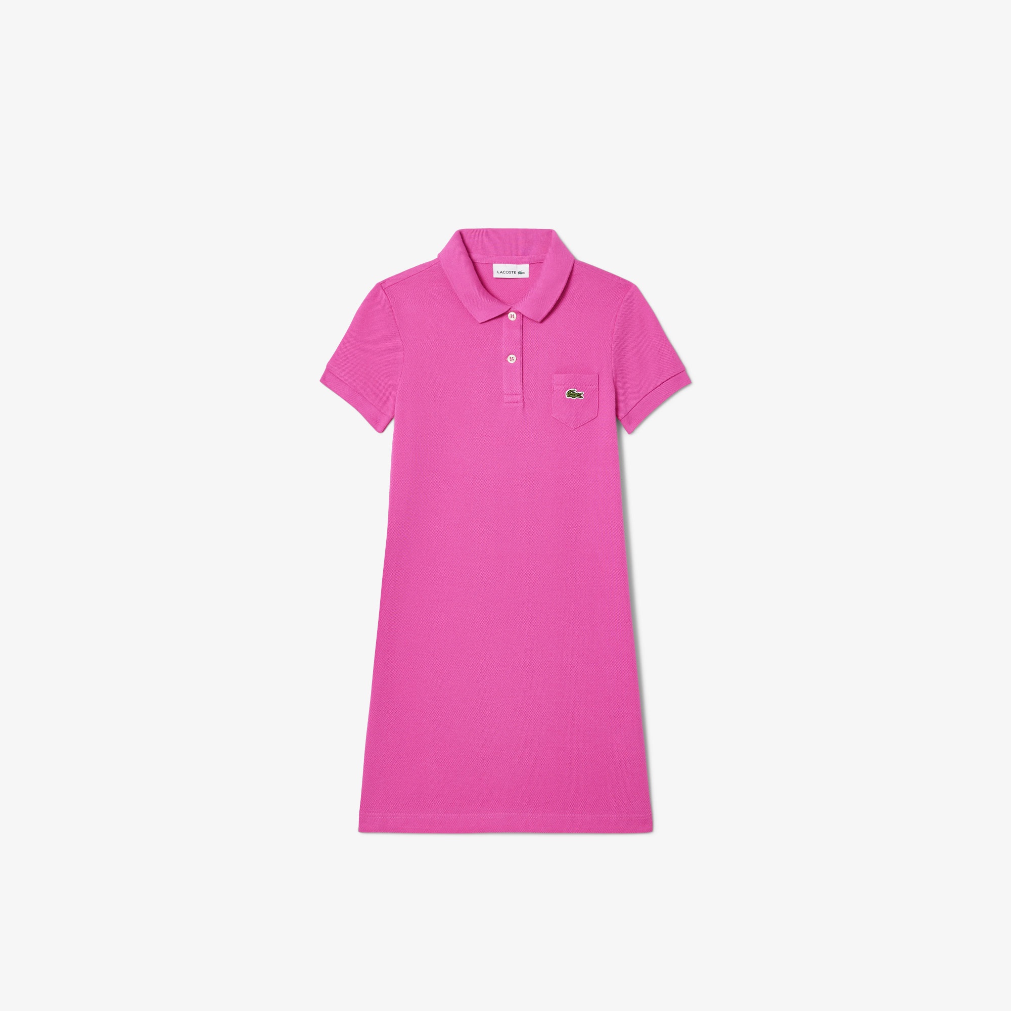 Lacoste Kız Çocuk Kısa Kollu Polo Yaka Pembe Elbise