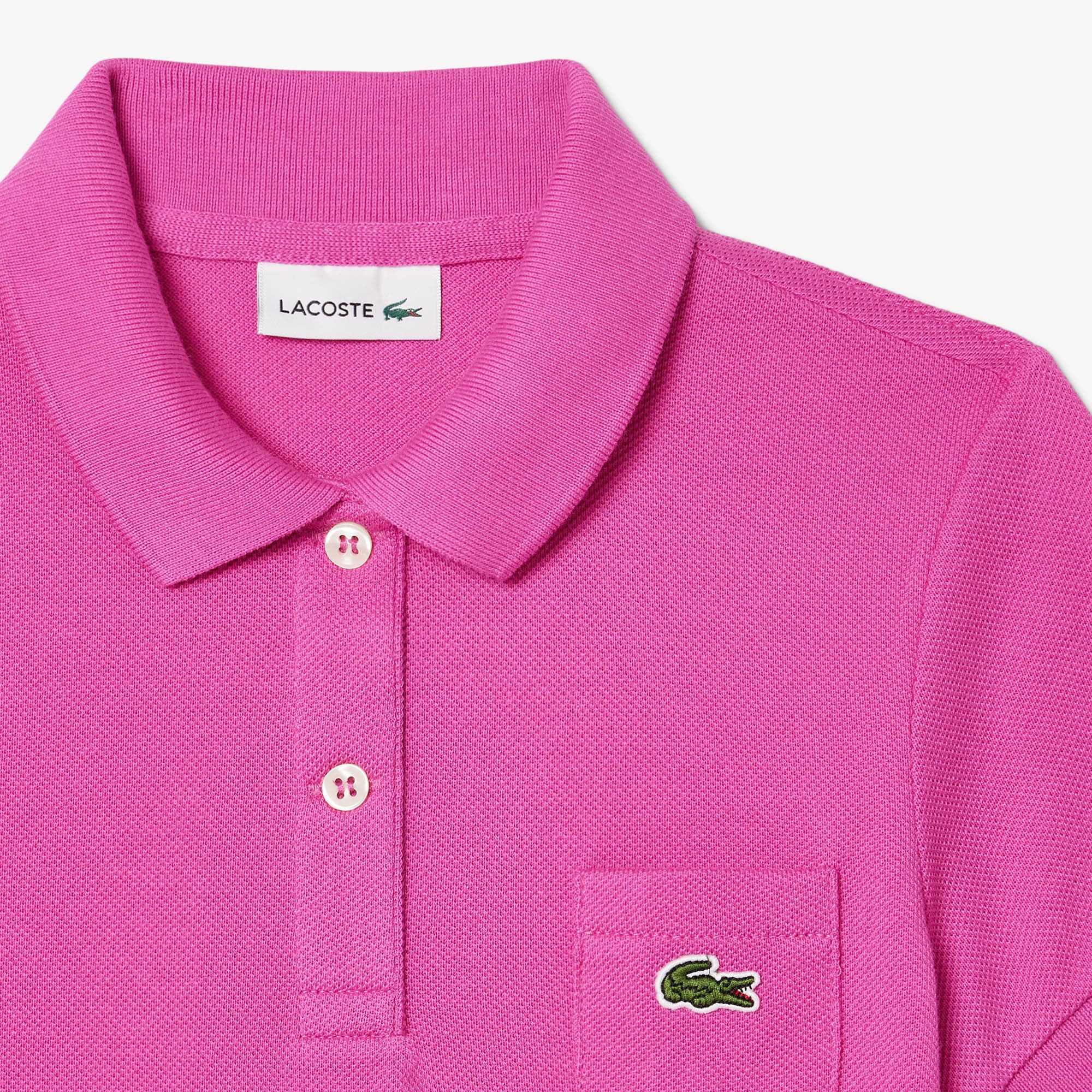 Lacoste Kız Çocuk Kısa Kollu Polo Yaka Pembe Elbise