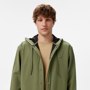  Erkek Relaxed Fit Kapüşonlu Haki Ceket