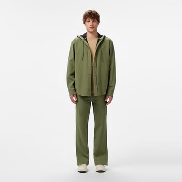  Erkek Relaxed Fit Kapüşonlu Haki Ceket