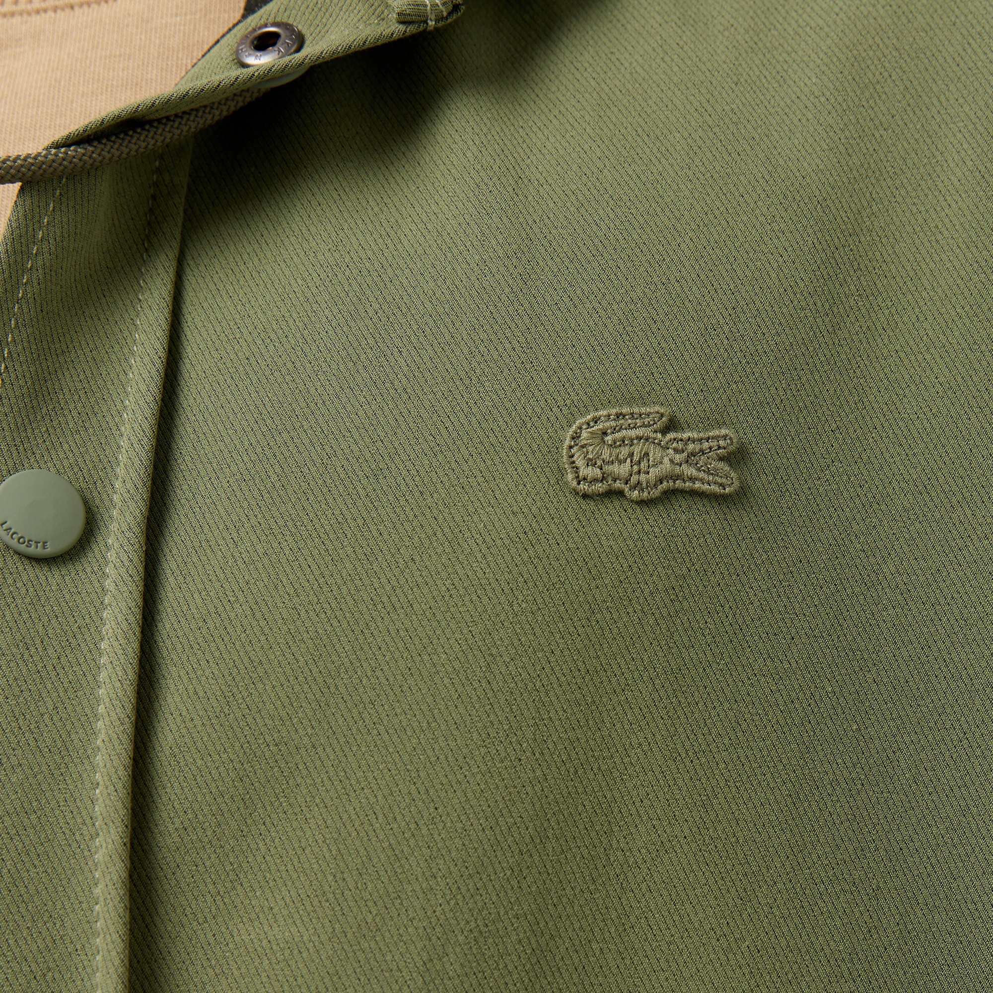 Erkek Relaxed Fit Kapüşonlu Haki Ceket