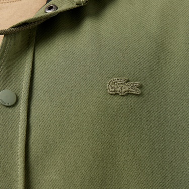  Erkek Relaxed Fit Kapüşonlu Haki Ceket