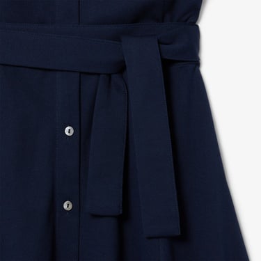  Lacoste Kadın Flare Fit Kısa Kollu Polo Yaka Lacivert Elbise