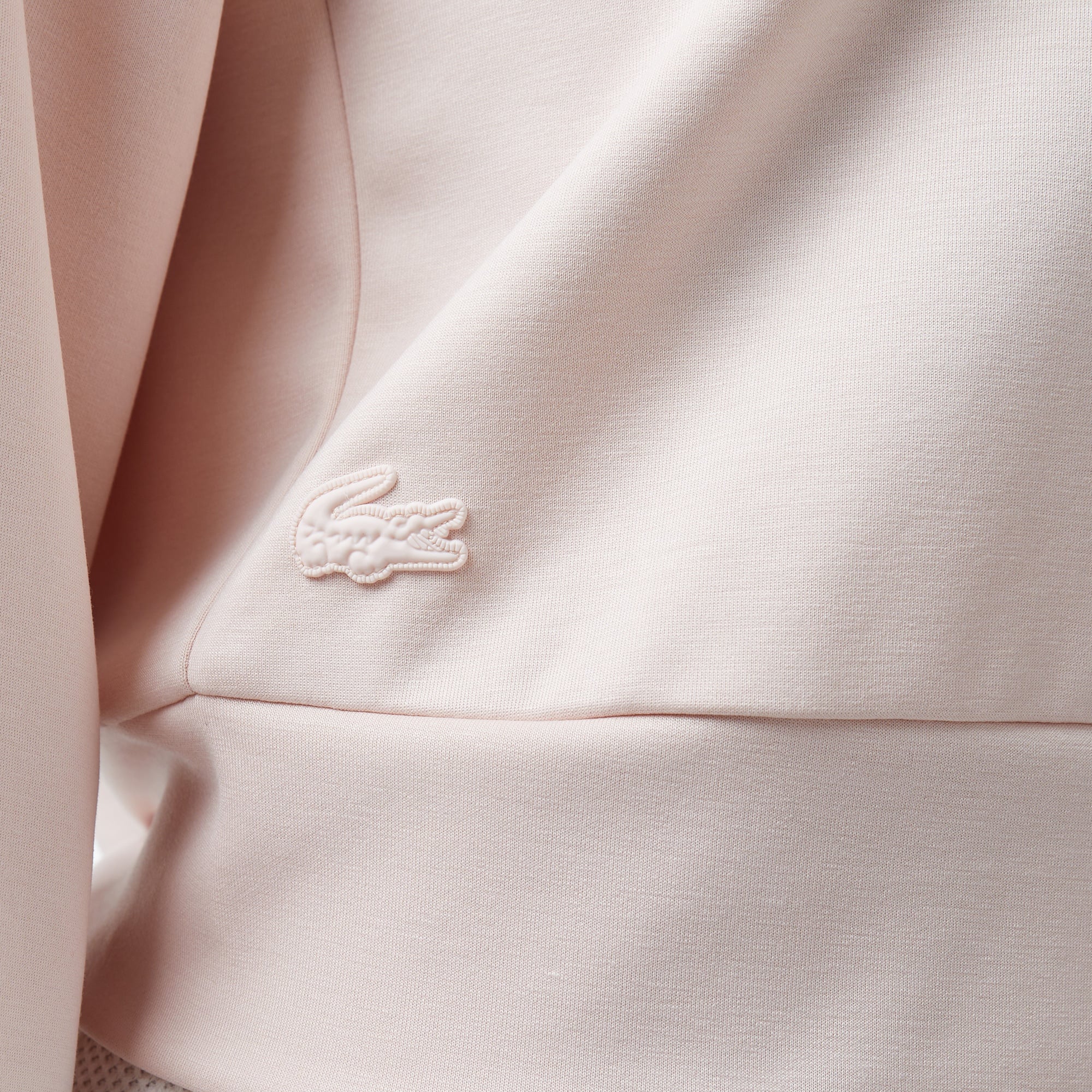 Lacoste Classic Kadın Kapüşonlu Baskılı Açık Pembe Sweatshirt