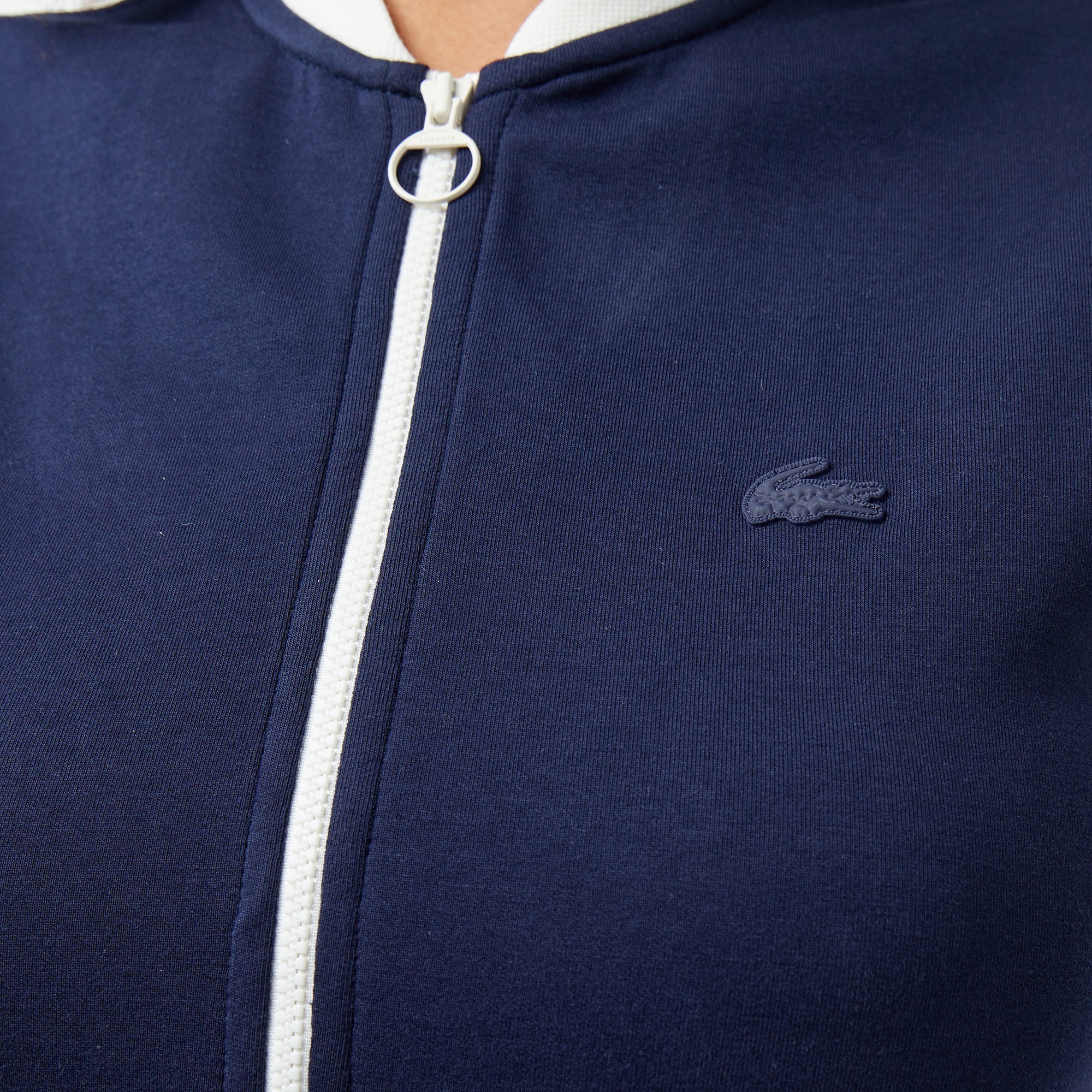 Lacoste Kadın Regular Fit Kolsuz Yarım Fermuarlı Renk Bloklu Lacivert Elbise