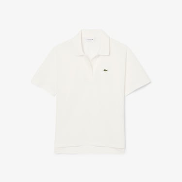  Lacoste Kadın Relaxed Fit Krem Polo