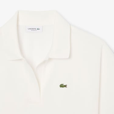  Lacoste Kadın Relaxed Fit Krem Polo
