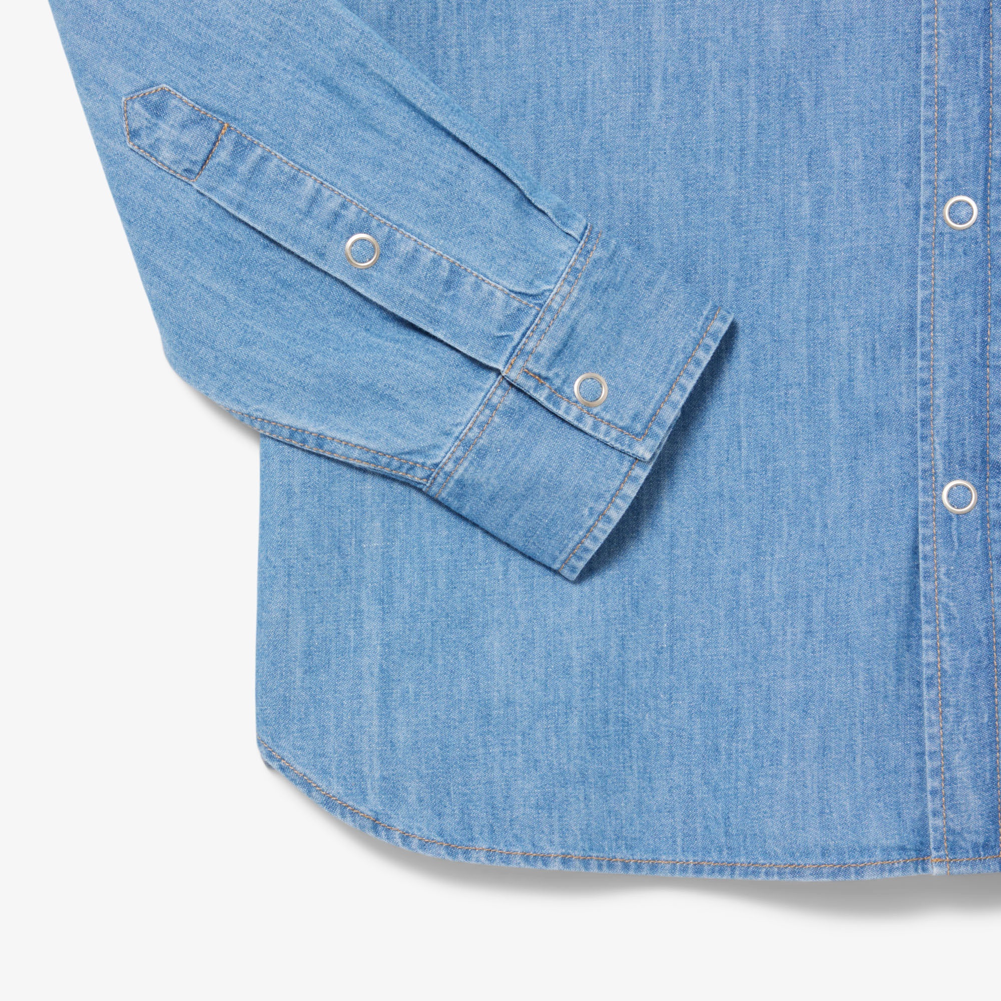 Erkek Regular Fit Denim Mavi Gömlek