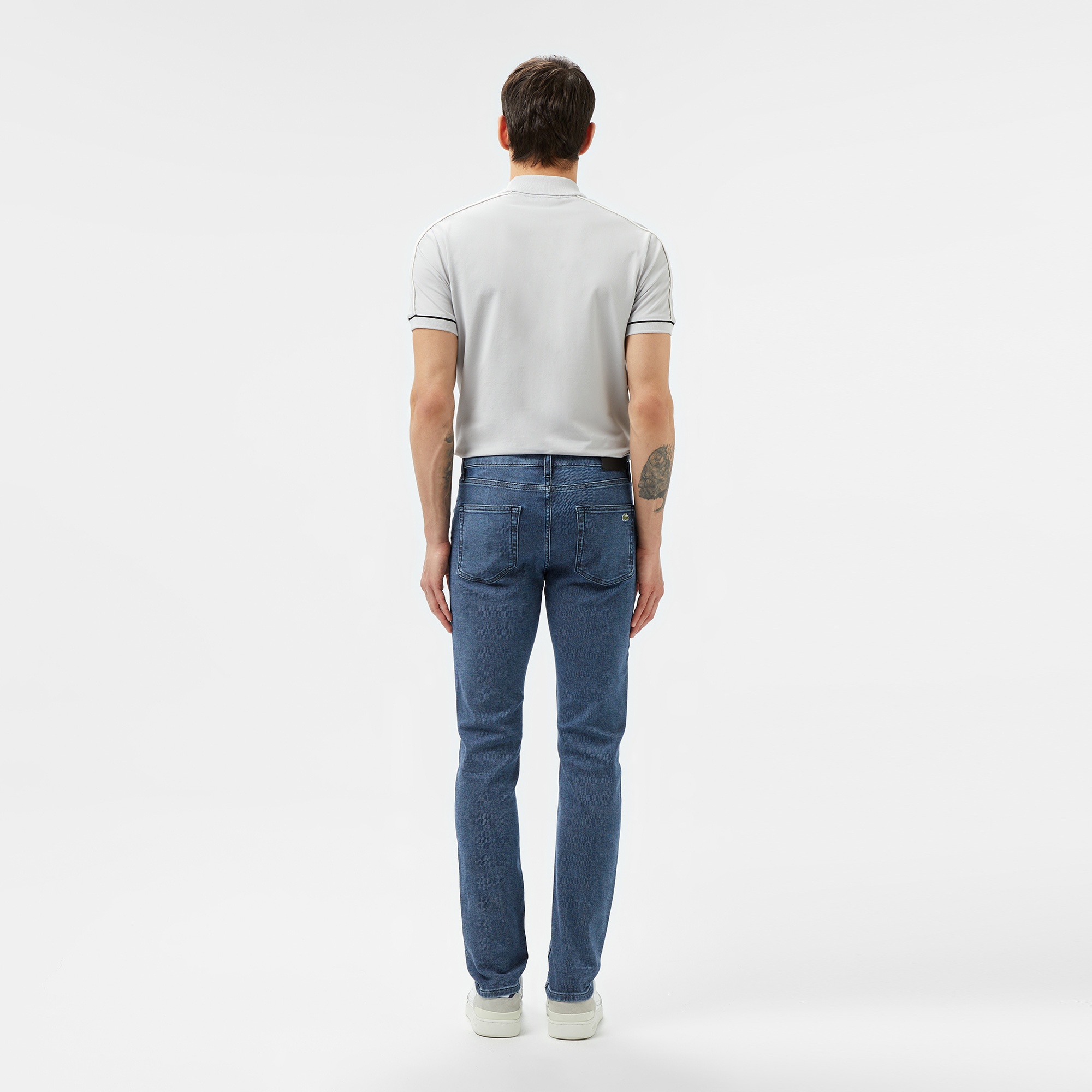 Lacoste Erkek Slim Fit Mavi Jean Pantolon