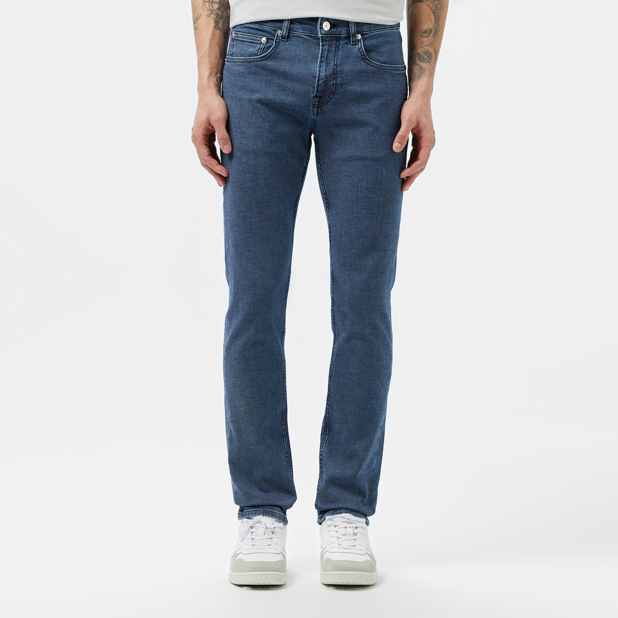 Lacoste Erkek Slim Fit Mavi Jean Pantolon