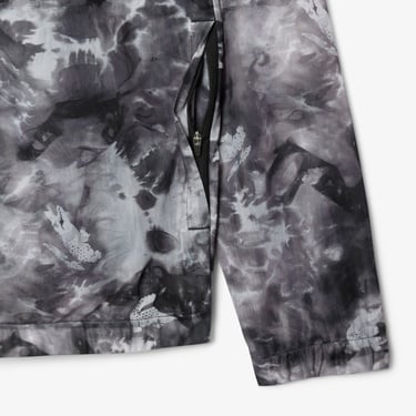  Lacoste Erkek Kapüşonlu Baskılı Siyah Ceket