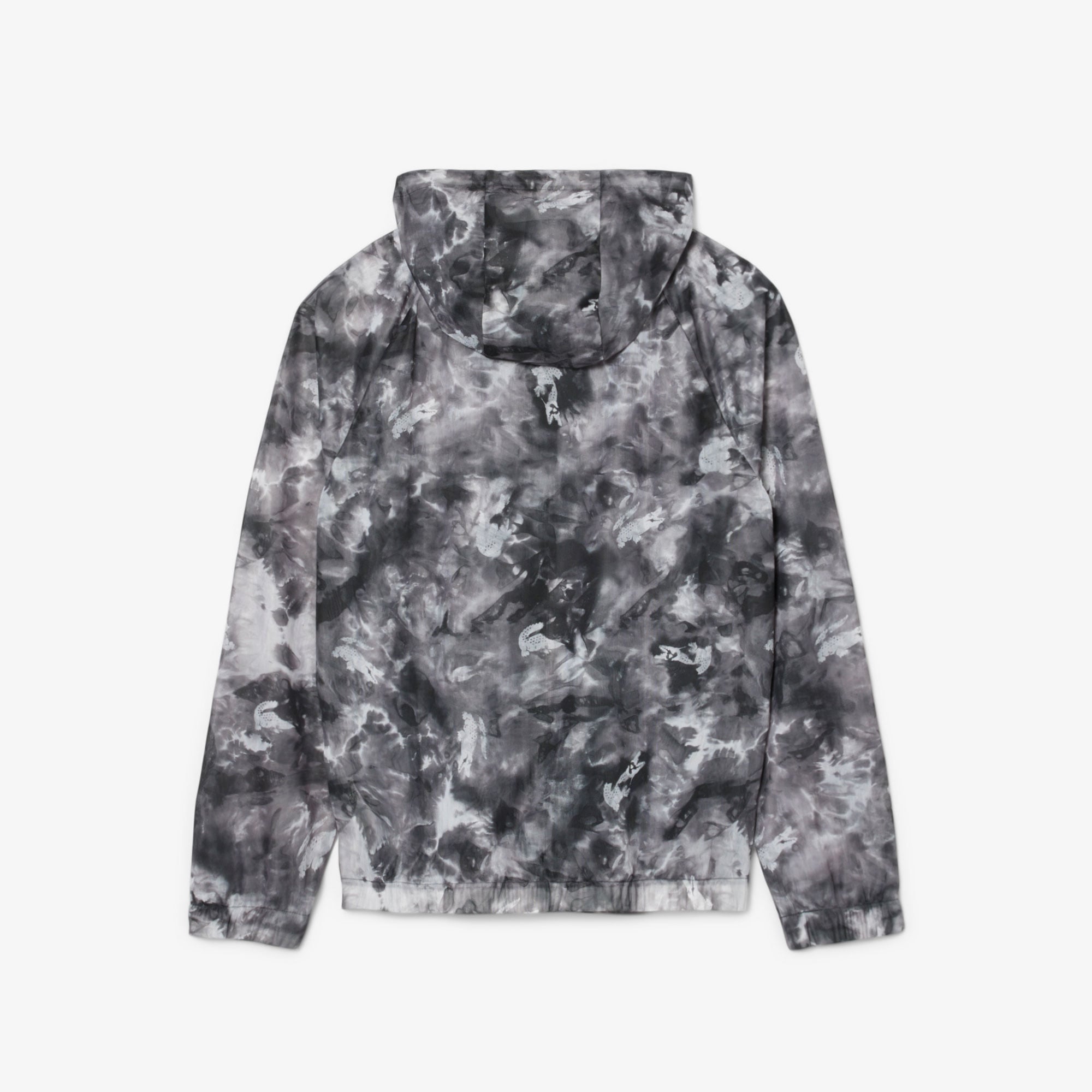 Lacoste Erkek Kapüşonlu Baskılı Siyah Ceket