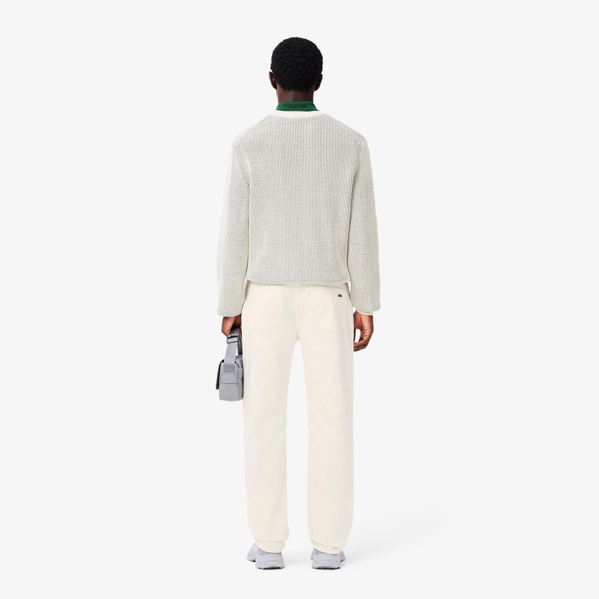 Lacoste Erkek Straight Fit Beyaz Jean Pantolon