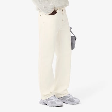  Lacoste Erkek Straight Fit Beyaz Jean Pantolon