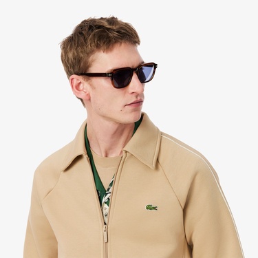  Erkek Regular Fit Fermuarlı Bej Sweatshirt